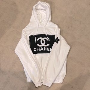 White CHANEL Hoodie